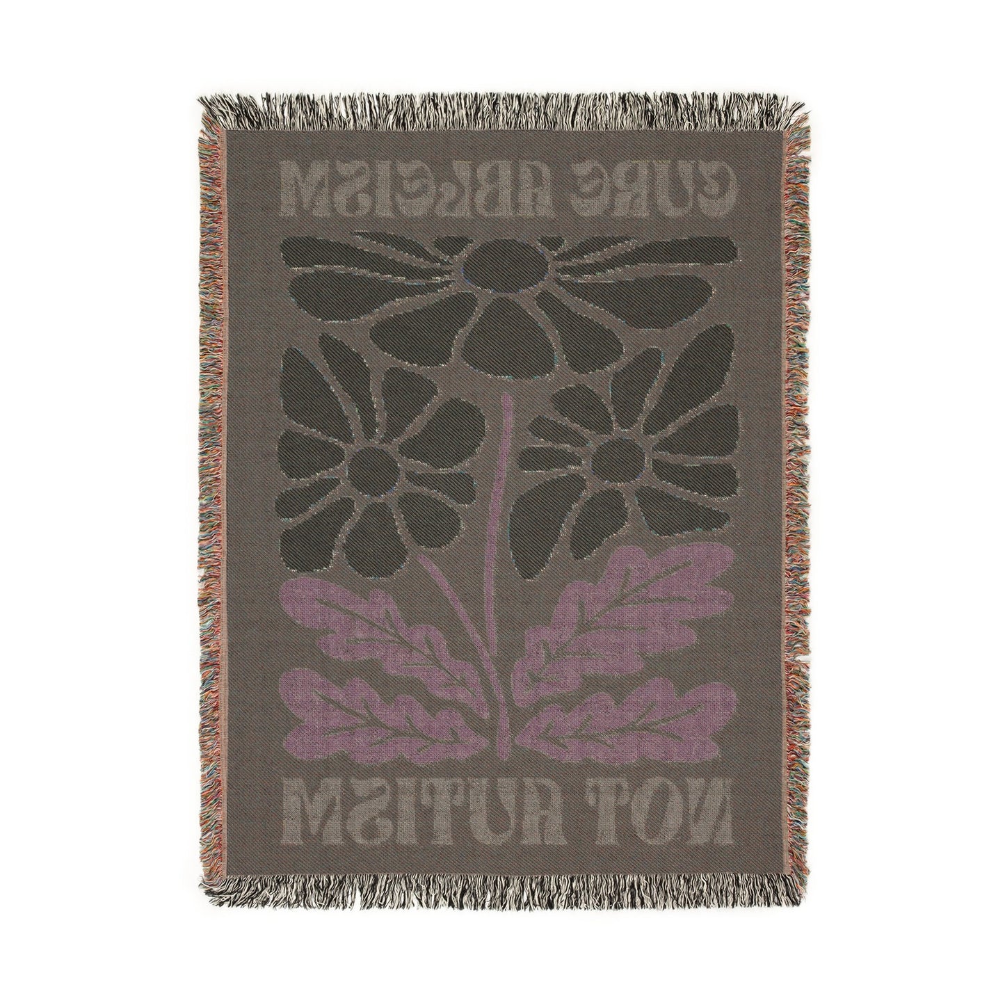 "Cure Ableism Not Autism" Woven Blanket | Autism & Neurodiversity Advocacy Shirt