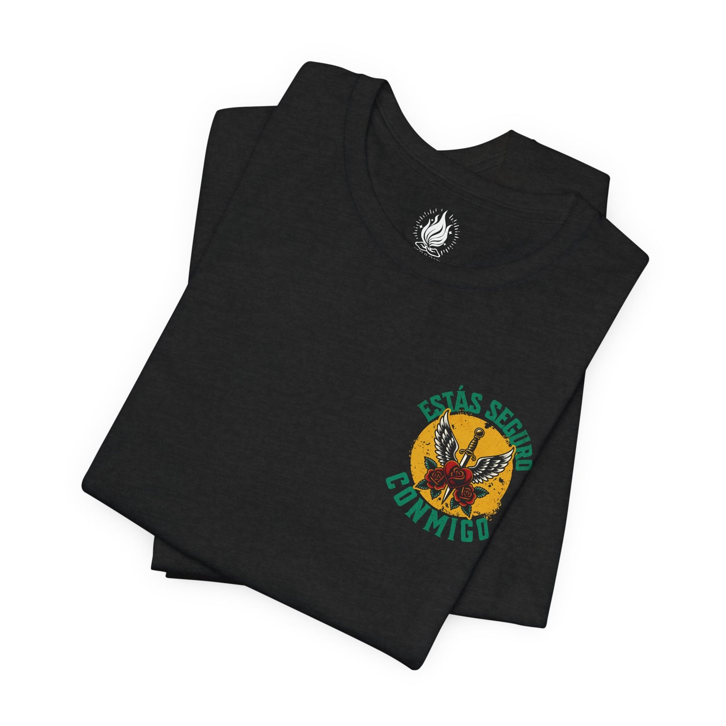 You Are Safe With Me Sword Unisex Tee | Estás Seguro Conmigo Shirt | Immigrant Rights & Solidarity Collection