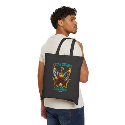 You Are Safe With Me Sword Tote | Estás Seguro Conmigo Bag | Immigrant Rights & Solidarity Collection