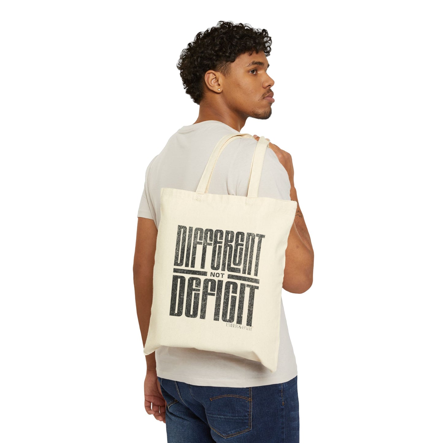 "Different Not Deficit" Tote Bag | Autism & Neurodiversity Advocacy Bag