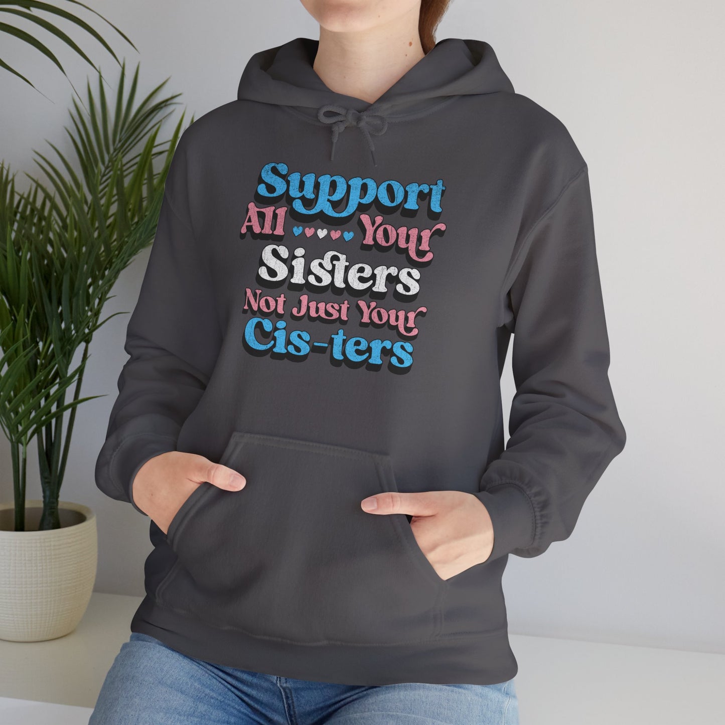 Support All Your Sisters Unisex Hoodie | Trans Pride & Solidarity Collection