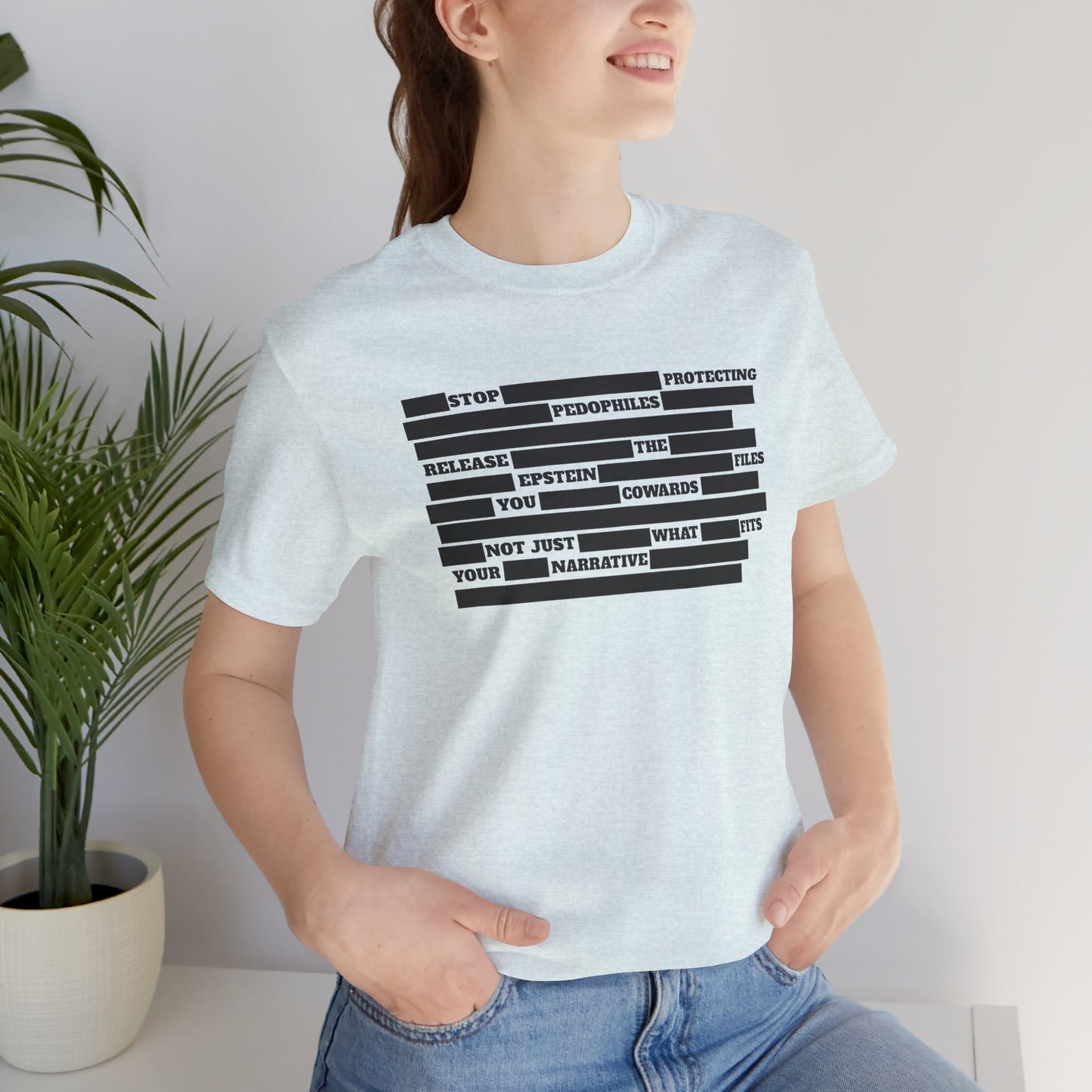 Redacted Truth Unisex Tee | Epstein Files T-Shirt | The Collective Flame Fund Collection