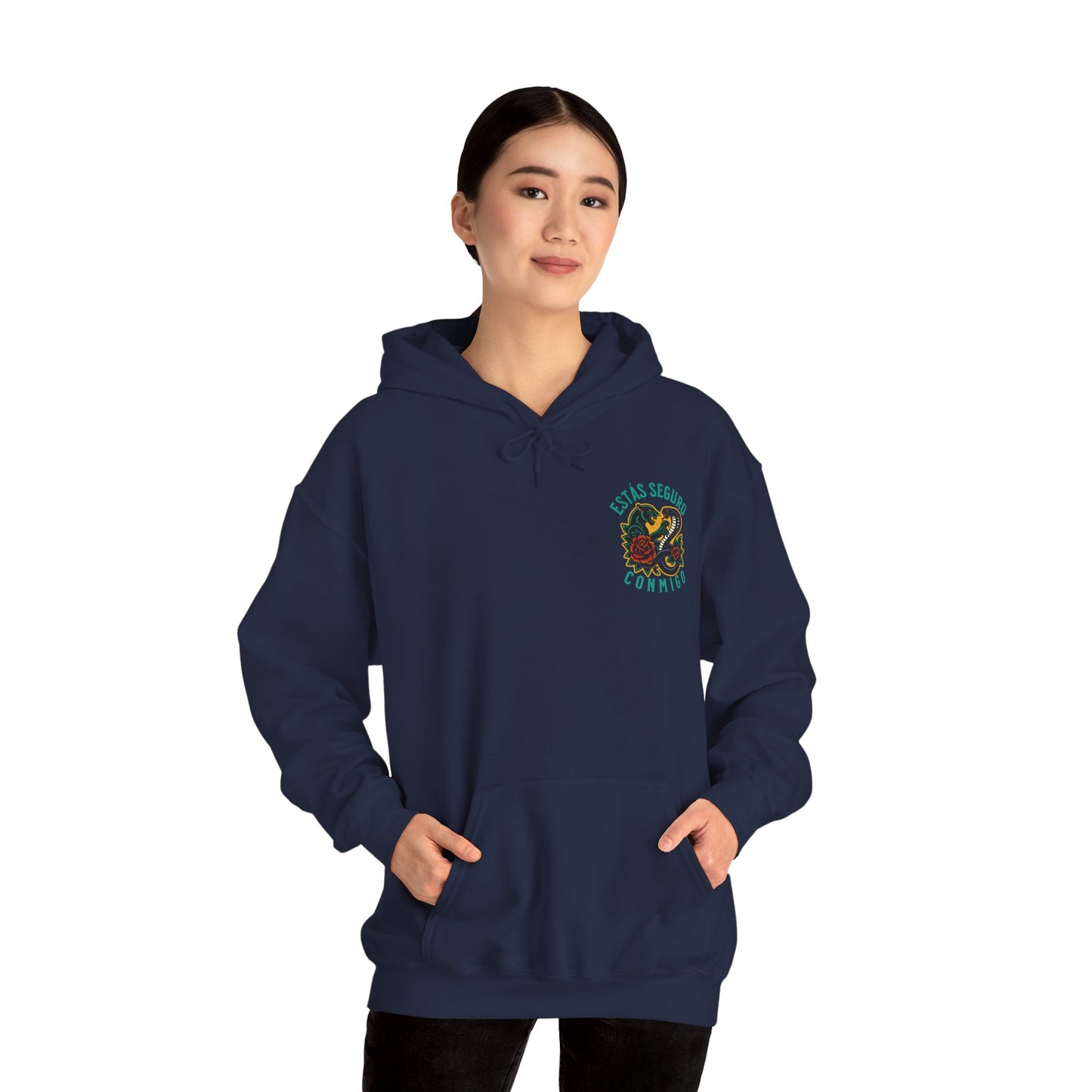 You Are Safe With Me Unisex Hoodie | Estás Seguro Conmigo Hooded Sweatshirt | Immigrant Rights & Solidarity Collection
