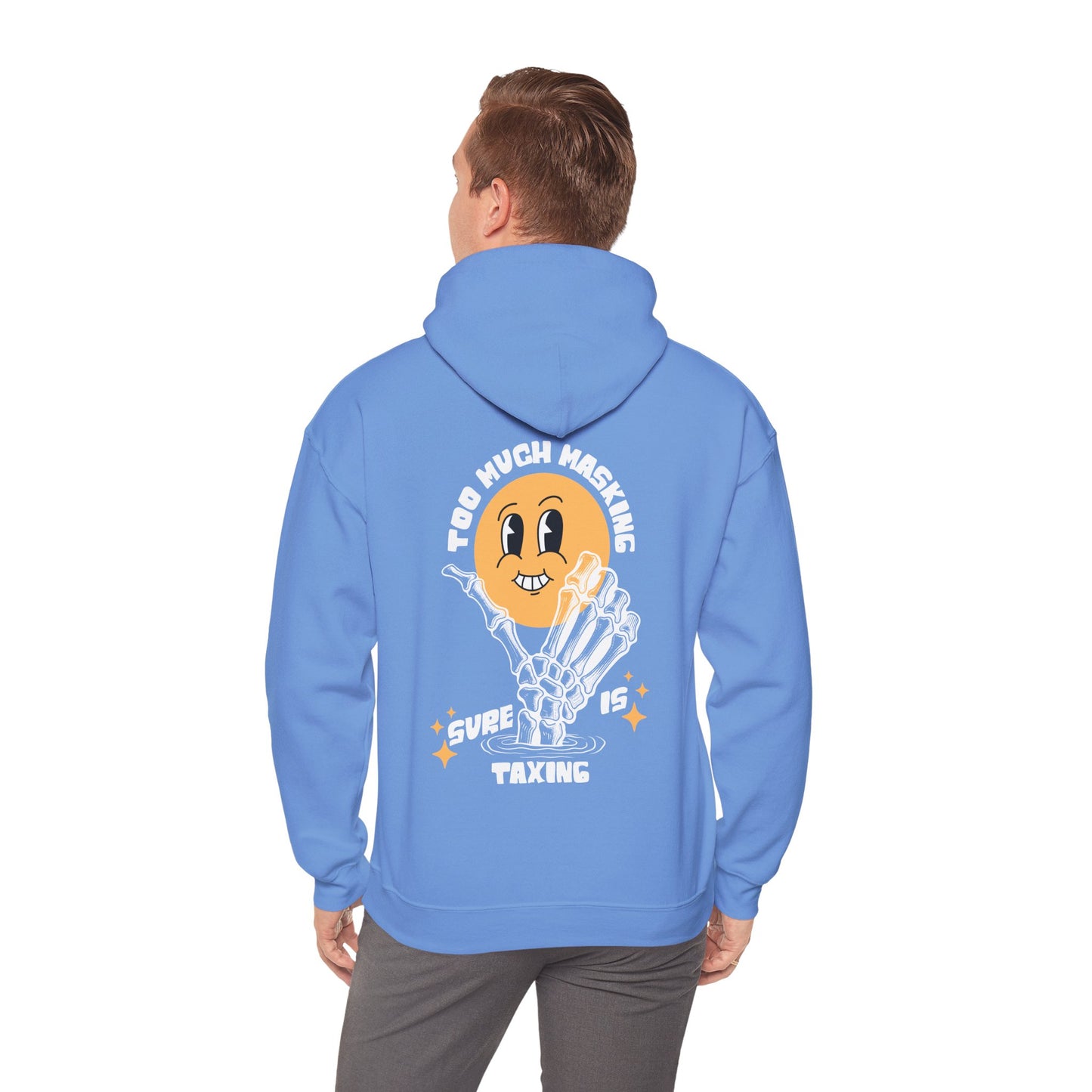 "Too Much Masking" Unisex Hoodie | Autism & Neurodiversity Advocacy Hooded Sweatshirt