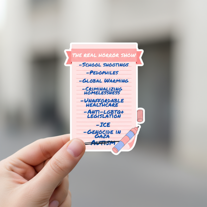 (PRE-ORDER) The Real Horror Show Sticker 5-Pack | Autism & Neurodiversity Decal