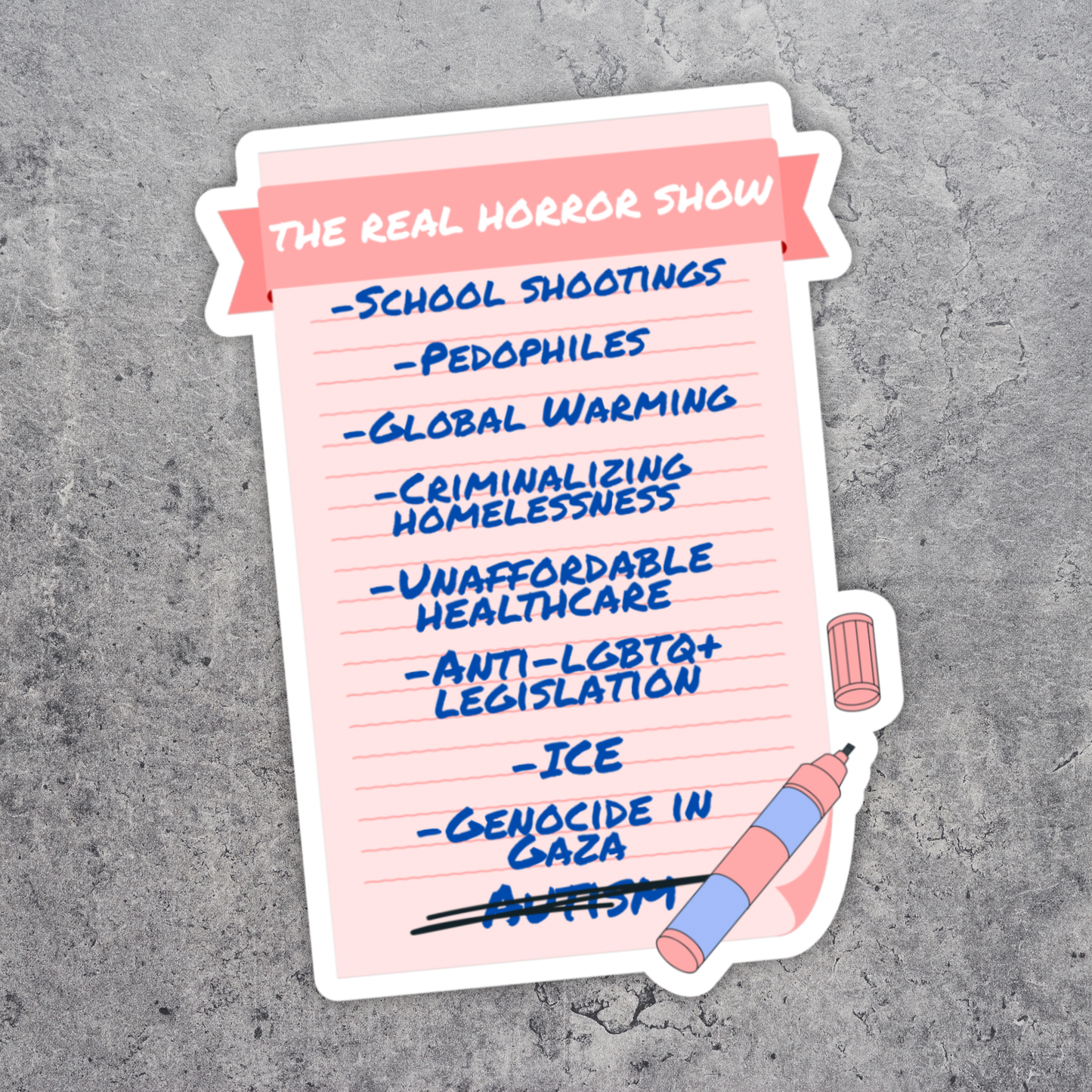(PRE-ORDER) The Real Horror Show Sticker 5-Pack | Autism & Neurodiversity Decal