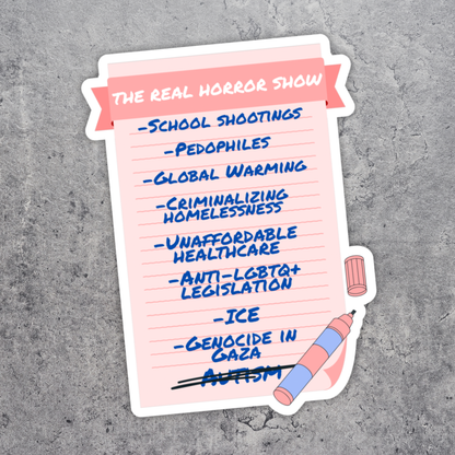 (PRE-ORDER) The Real Horror Show Sticker 5-Pack | Autism & Neurodiversity Decal